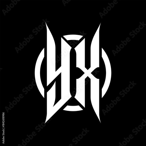YX Monogram Logo on Black Background