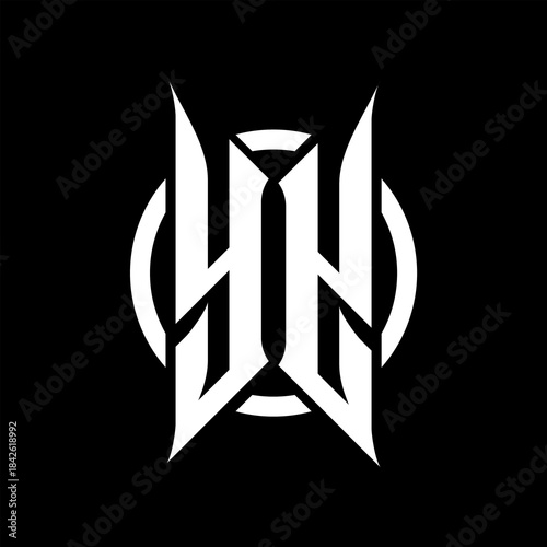 YY Monogram Logo on Black Background