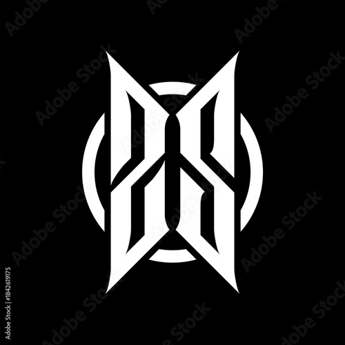 ZS Monogram Logo on Black Background