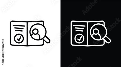 verification Two-tone version in black and white background