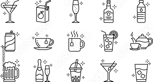 cocktail, juice, champagne, bottle, water, soda, cup, mug, lemonade, teapot, beer, wine, bubbletea, martini, glass, drink, beverage, refreshment, liquid, thirst
