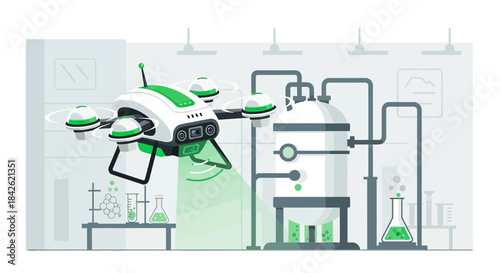 Automated scientific research innovative drone technology in laboratory environment automation
