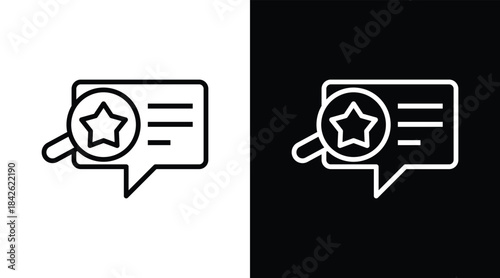 review Two-tone version in black and white background