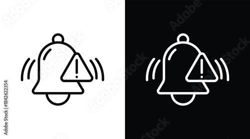 alerting Two-tone version in black and white background