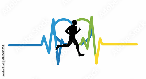 Running Pulse Wave Graphic