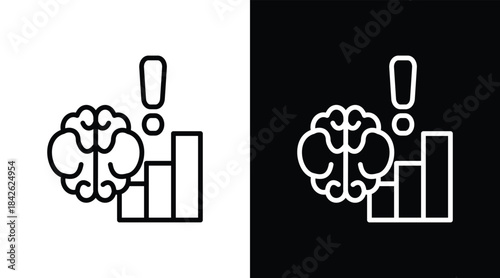 diagnosis Two-tone version in black and white background