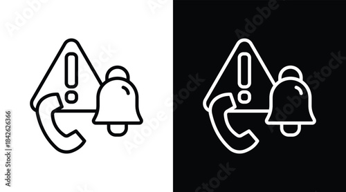 incident Two-tone version in black and white background