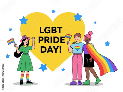 Vector illustration celebrate  lgbt pride day