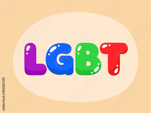 Typography of lgbt, vector design