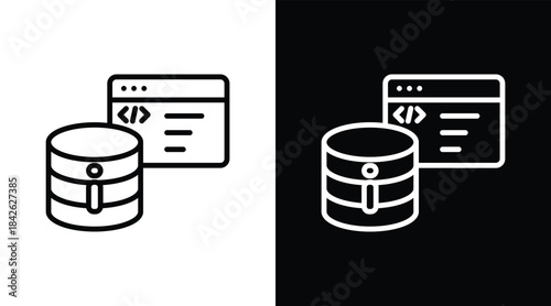 logging Two-tone version in black and white background