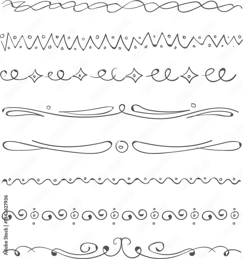 Obraz premium A series of wavy lines that are drawn in black