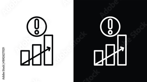 prioritization Two-tone version in black and white background