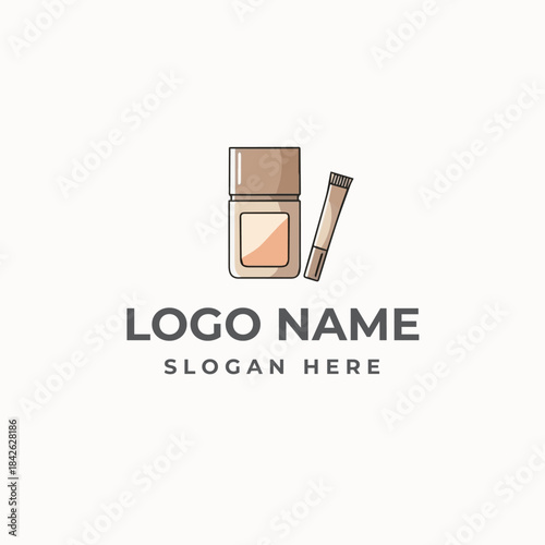 Minimalist Makeup Product Logo – Perfect for Beauty Brand, Cosmetics Store, and Makeup Artist Identity