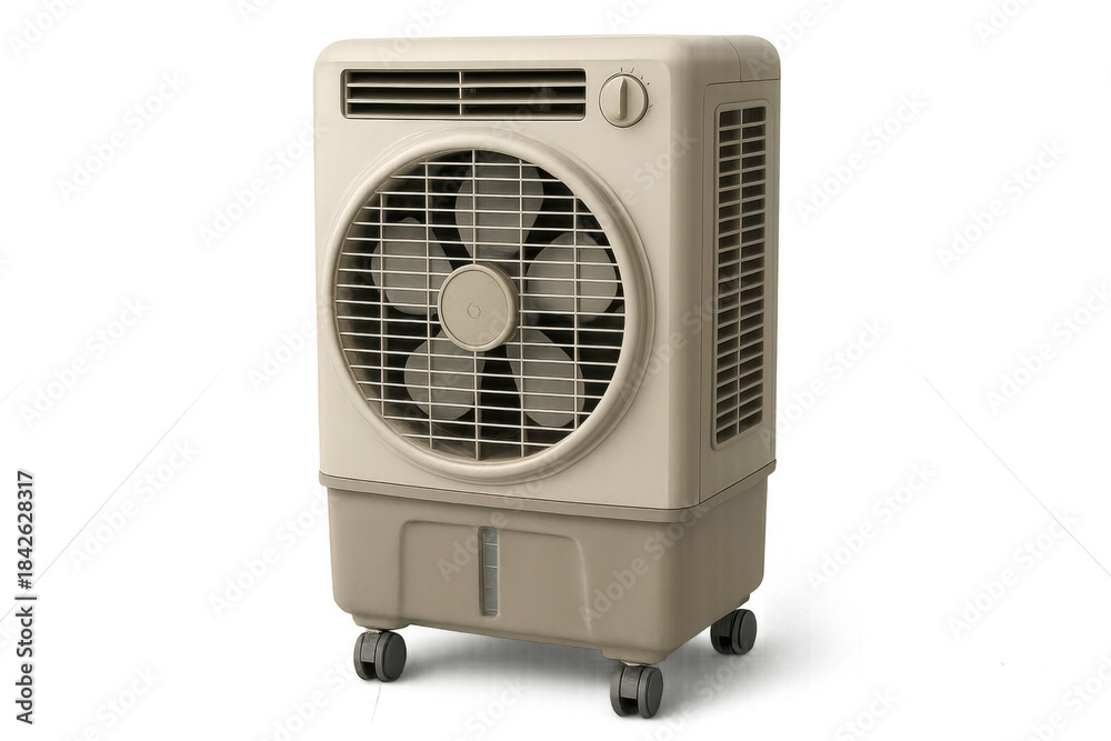 Fototapeta premium Evaporative cooler or swamp cooler appliance providing cool air for comfortable environment in homes, offices, and rooms