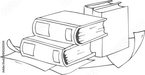 Three books stacked on top of each other