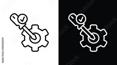 resolution Two-tone version in black and white background