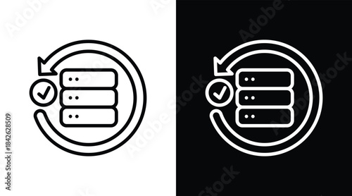 restoration Two-tone version in black and white background