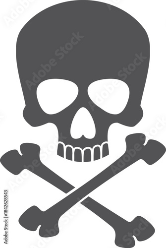 A skull with a cross on it