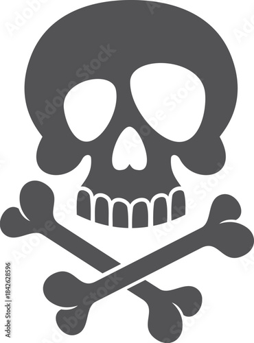 A skull with a cross on it