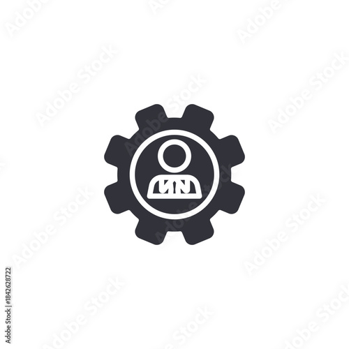 Personal system optimization icon symbolizing productivity improvement, self management, growth process, and efficiency.