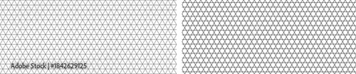 Fotografie Seamless triangular grid, clean geometric tessellation vector backgrounds, monochrome line pattern templates