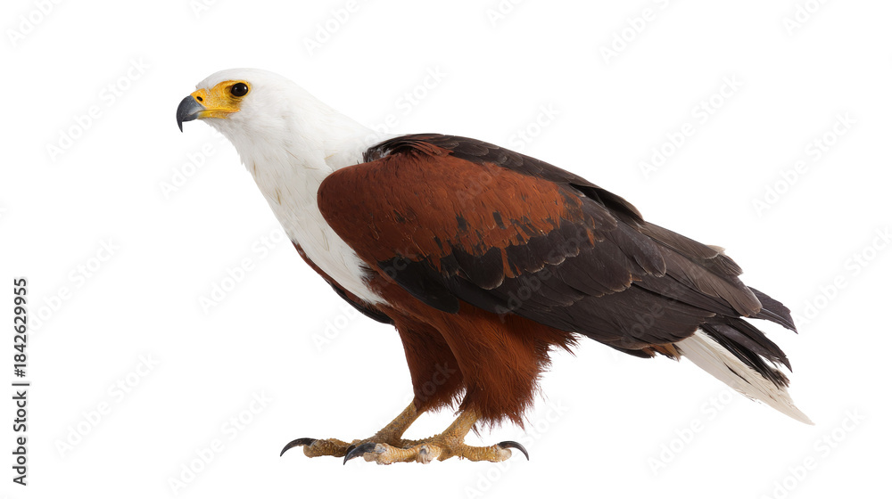 Fototapeta premium African Fish Eagle on Transparent Background