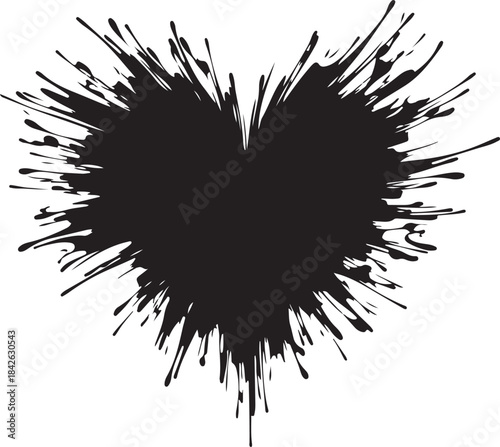 Abstract Liquid Splash Heart Frame: Black and White Vector Art

Dynamic Oil Splash Heart Border: Modern Graphic Design Element

Black Fluid Heart Shape: High-Quality Abstract Background