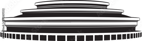 Circular Monument Silhouette: Black and White Architectural Base Vector

Abstract Tiered Platform Graphic: Minimalist Pillar Foundation Icon

High-Quality Silhouette of a Round Building Base or Struct