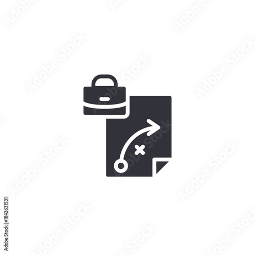 Strategic roadmap icon illustrating planning direction, step-by-step progress, navigation, and goal-oriented journey management.