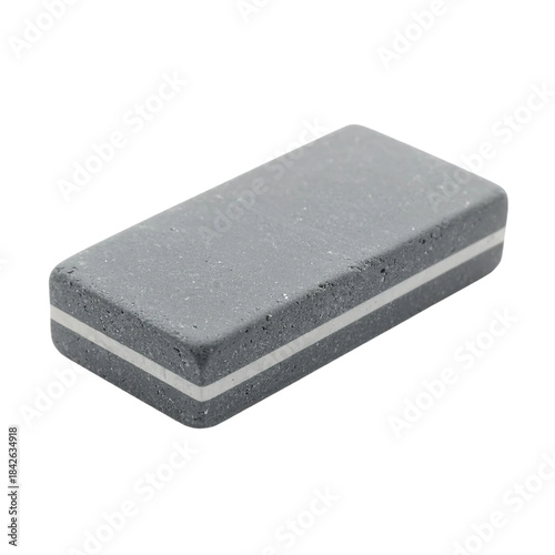 Rubber eraser on white and transparent background
