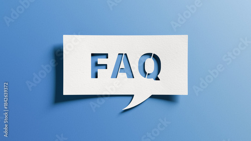 Fotografie FAQ message for card, presentation, business