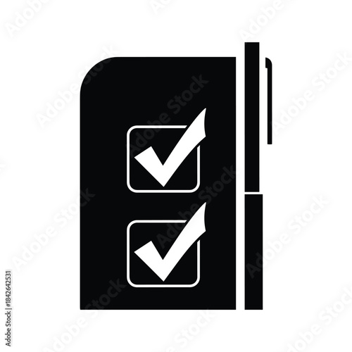 Checklist icon representing task completion and verification