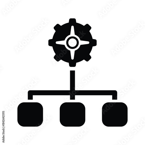 Simple organization chart with central control