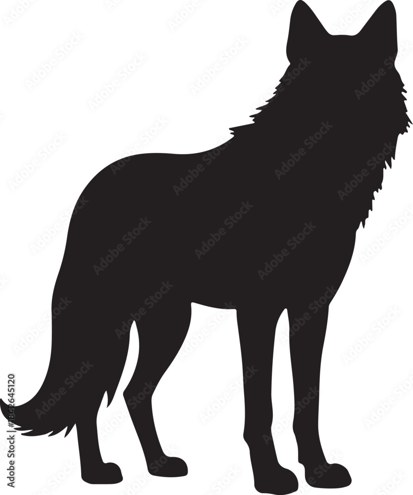 Obraz premium vector illustration of wolf