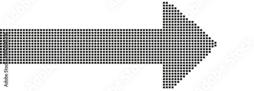 Isolated Black Pixelated Right Arrow Vector Graphic Element isolated PNG with Transparent Background