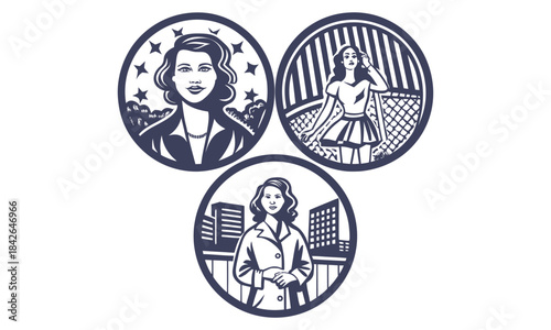 Perempuan face Vector design bundle