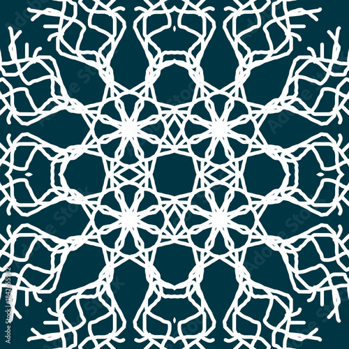 Seamless Christmas snowflake pattern. Christmas texture. New Year's snowflake texture Merry Christmas. Happy New Year.