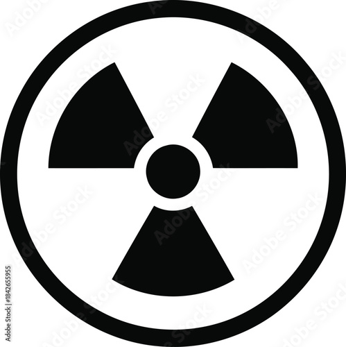 Black radiation symbol isolated on