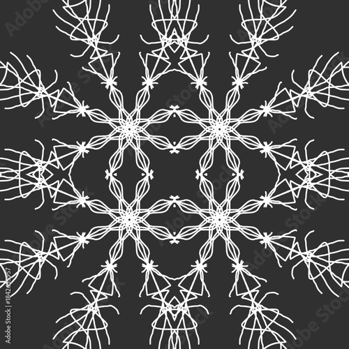Seamless Christmas snowflake pattern. Christmas texture. New Year's snowflake texture Merry Christmas. Happy New Year.