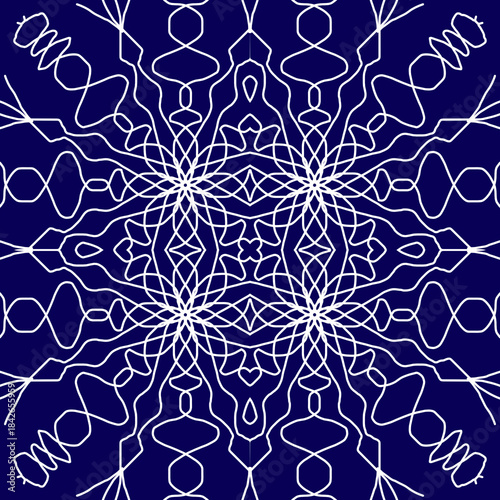 Seamless Christmas snowflake pattern. Christmas texture. New Year's snowflake texture Merry Christmas. Happy New Year.