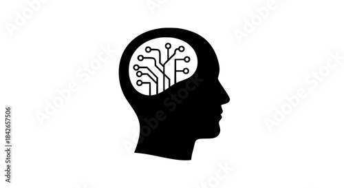 a man with an electrical circuit in his head 