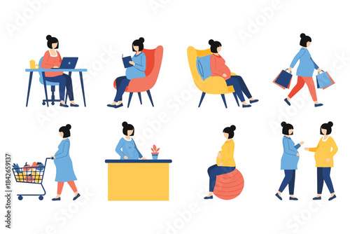 Women Engaging in Various Activities and Daily Routines