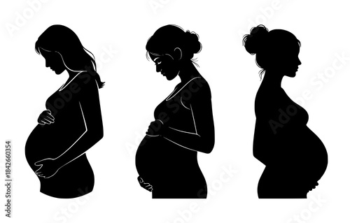 Pregnant Women: A Silhouette Series