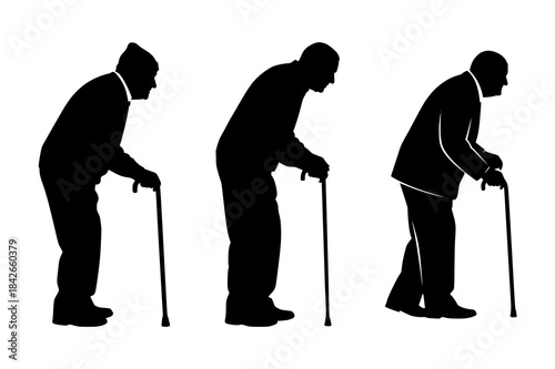 Senior Citizens Walking with Canes