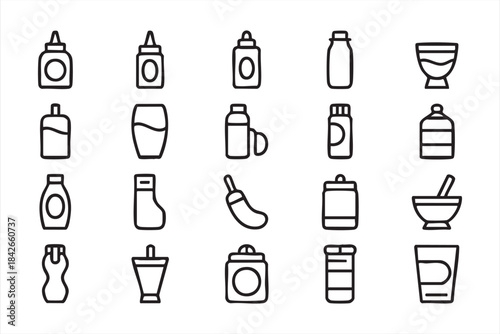 Condiment and baby food vessels for nutrition and cooking visuals