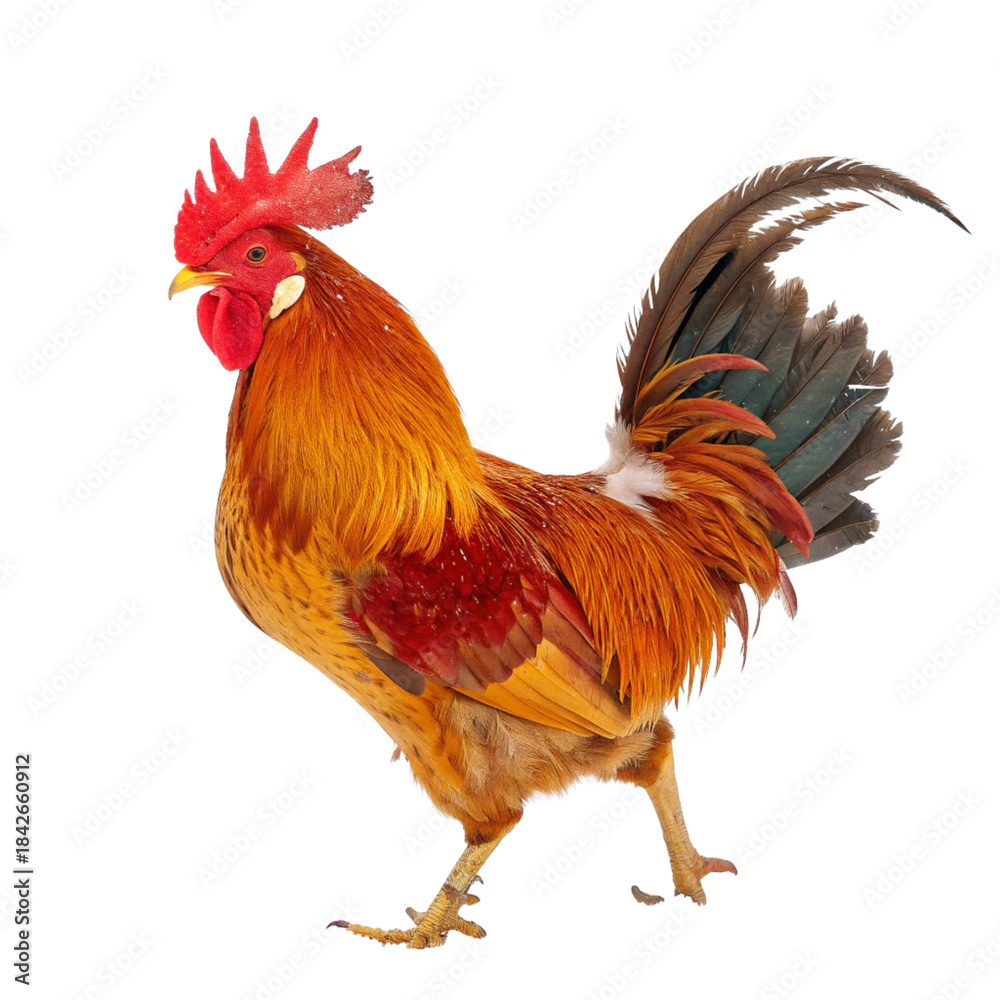 Fototapeta premium rooster isolated on white