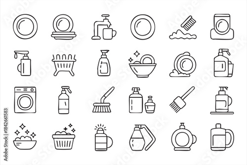 Detergent bottles and dishwashing elements for hygiene communication