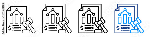Market Regulation Icon Different Style Outline Collection Set.
