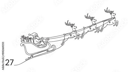 Number twenty seven in black font isolated on white background macro