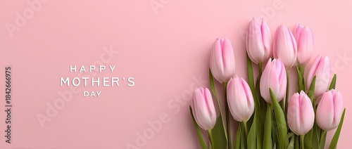 Pink tulips and the message 